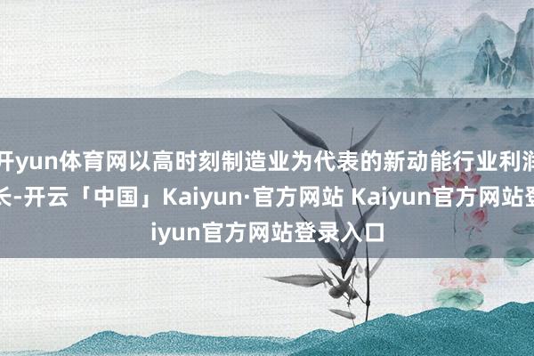 开yun体育网以高时刻制造业为代表的新动能行业利润较快增长-开云「中国」Kaiyun·官方网站 Kaiyun官方网站登录入口